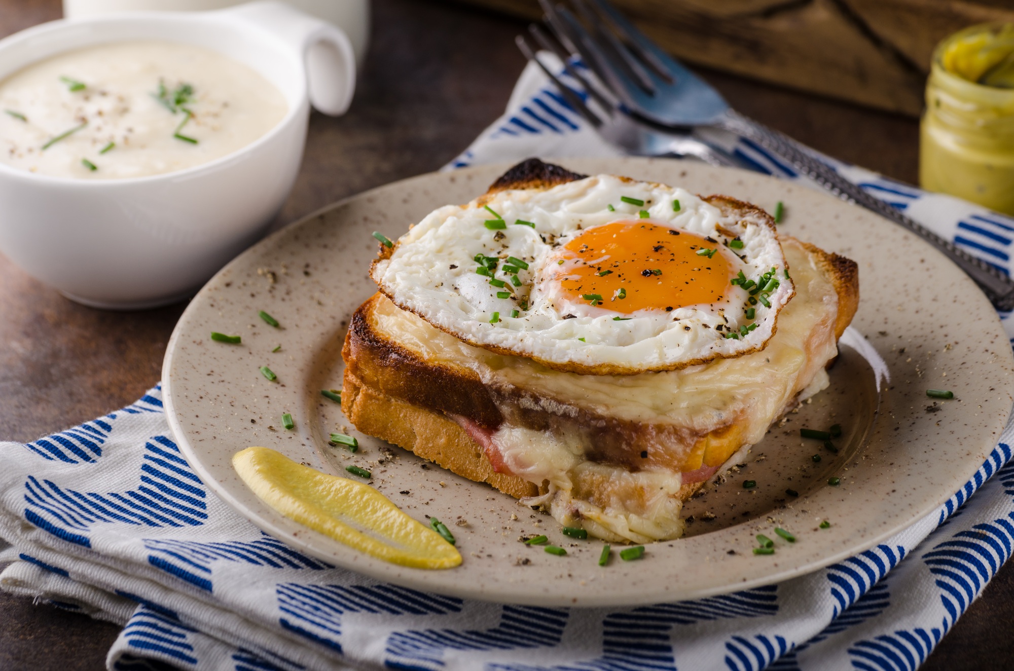 préparation croque-monsieur