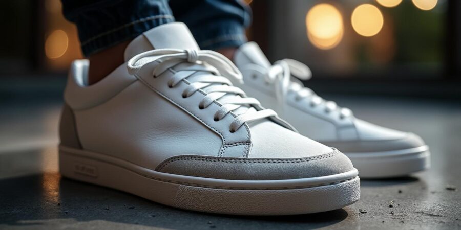 Autry baskets 01 Low en cuir suédé blanc : le parfait mélange de confort et d’élégance