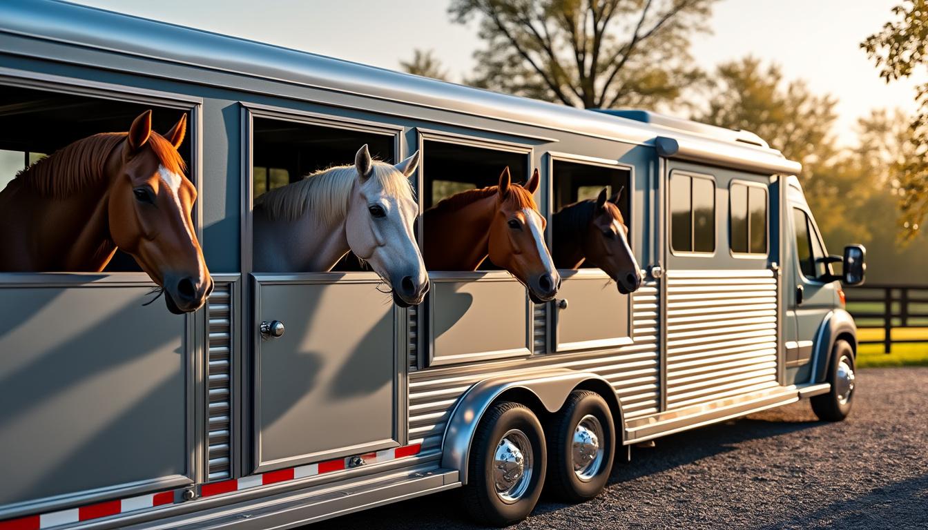 découvrez notre sélection des meilleures compagnies d'assurance pour votre van pour chevaux. comparez les offres et trouvez l'assurance adaptée à vos besoins pour voyager en toute tranquillité avec vos chevaux.