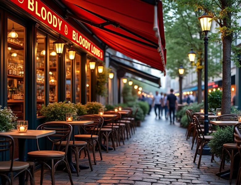 La charmante terrasse de Bloody Louis à Bruxelles en Belgique : une oasis en été