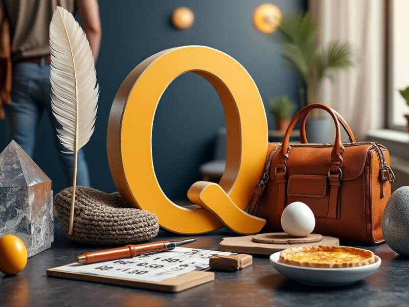 Exploration des objets en q : une liste d’objets commençant par q riche en diversité