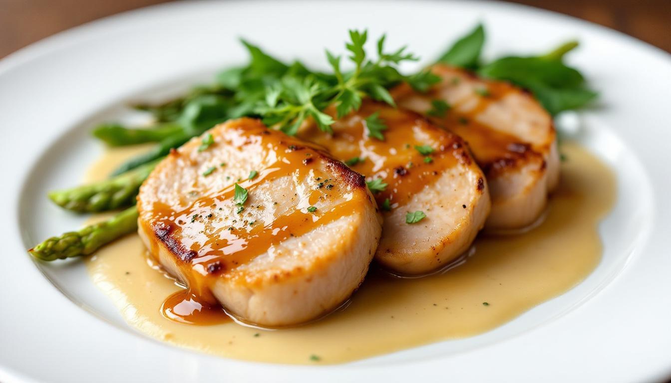 découvrez notre recette d’aiguillettes de canard accompagnées d’une savoureuse sauce au foie gras, une délicatesse raffinée à savourer en toute occasion.