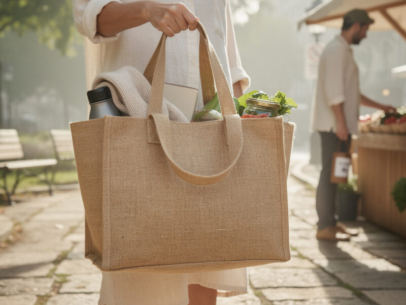 Les 5 avantages du cabas réversible en toile de jute pour un style éco-chic