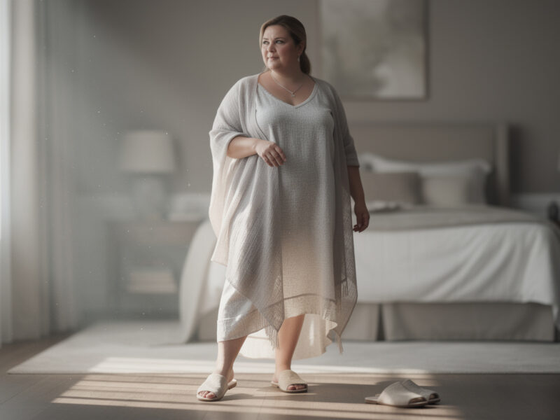 Comment accessoiriser votre nuisette fluide pour femme ronde