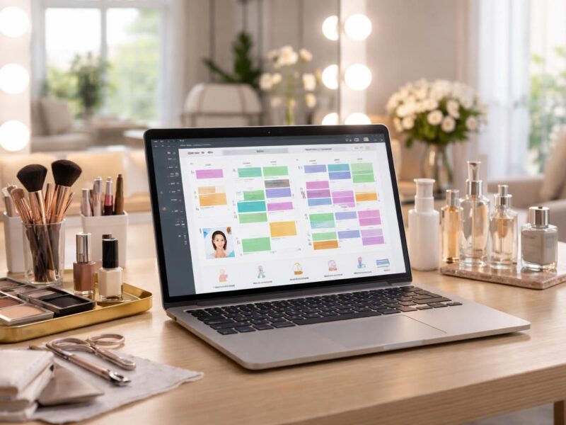 Gérer le planning d’un salon beauté sur PC portable, version pro
