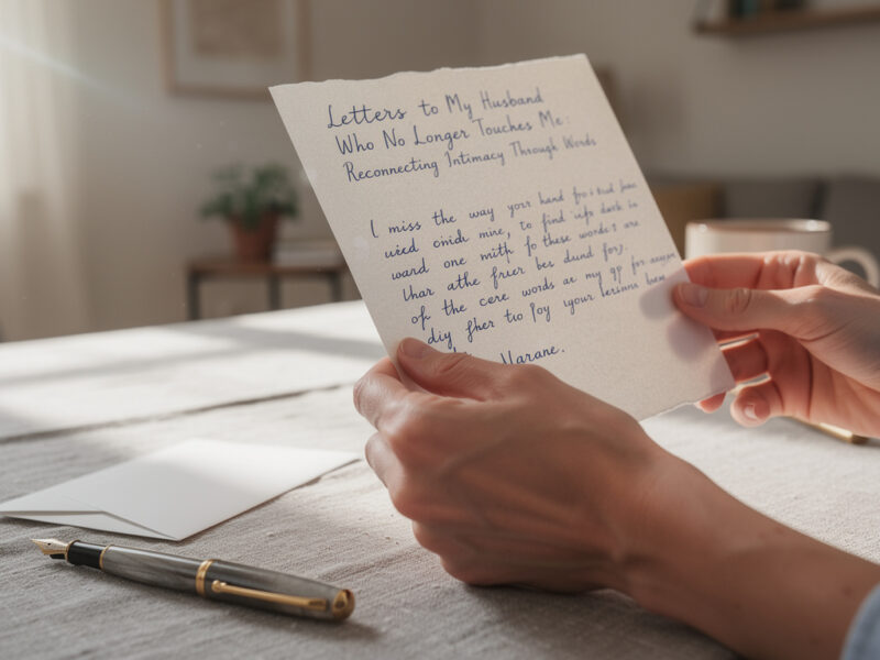 Lettres à mon mari qui ne me touche plus : renouer avec l&rsquo;intimité grâce aux mots