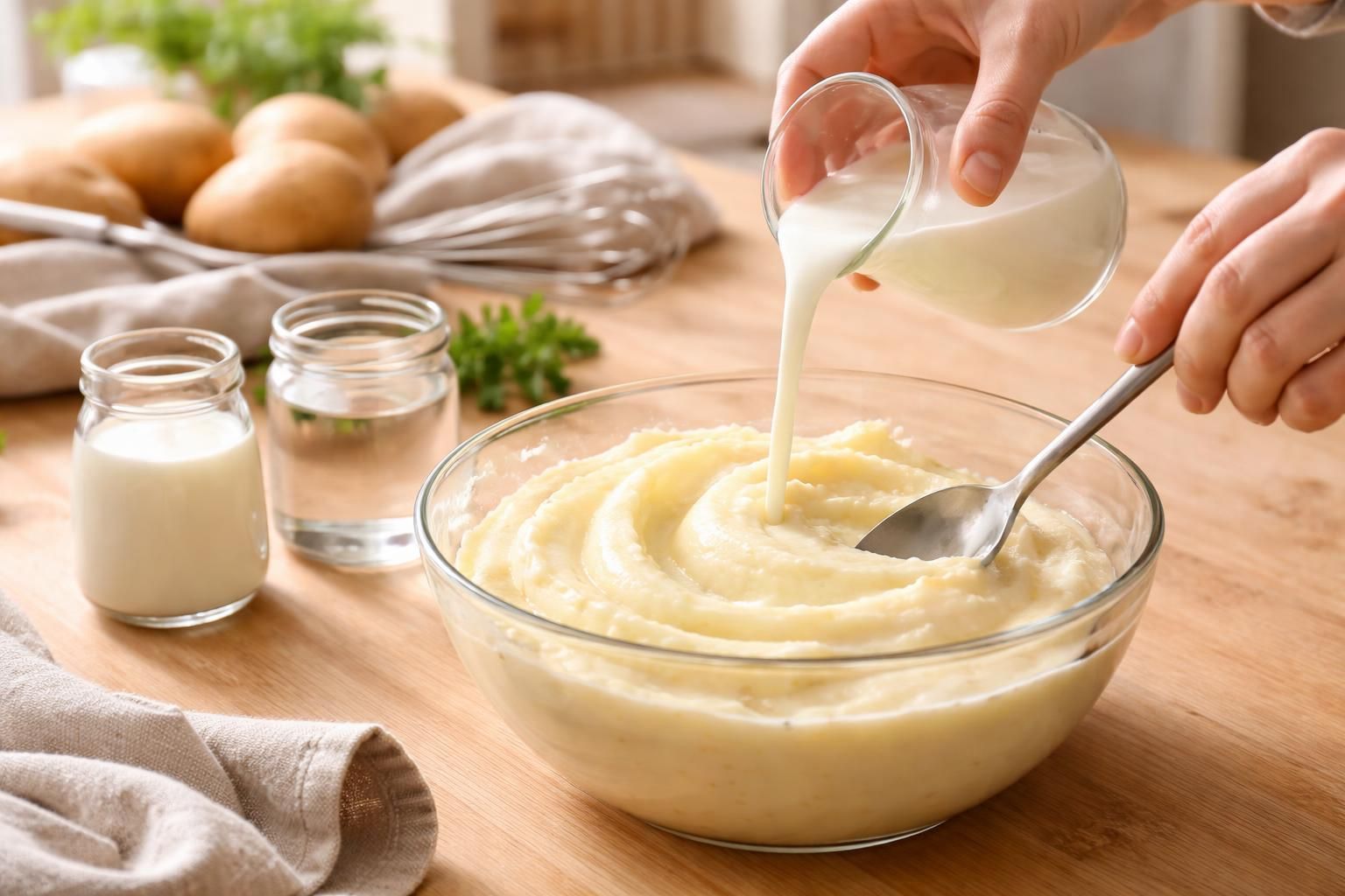 découvrez comment doser parfaitement le lait et l'eau pour obtenir une purée mousline à la texture idéale, onctueuse et savoureuse à chaque préparation.
