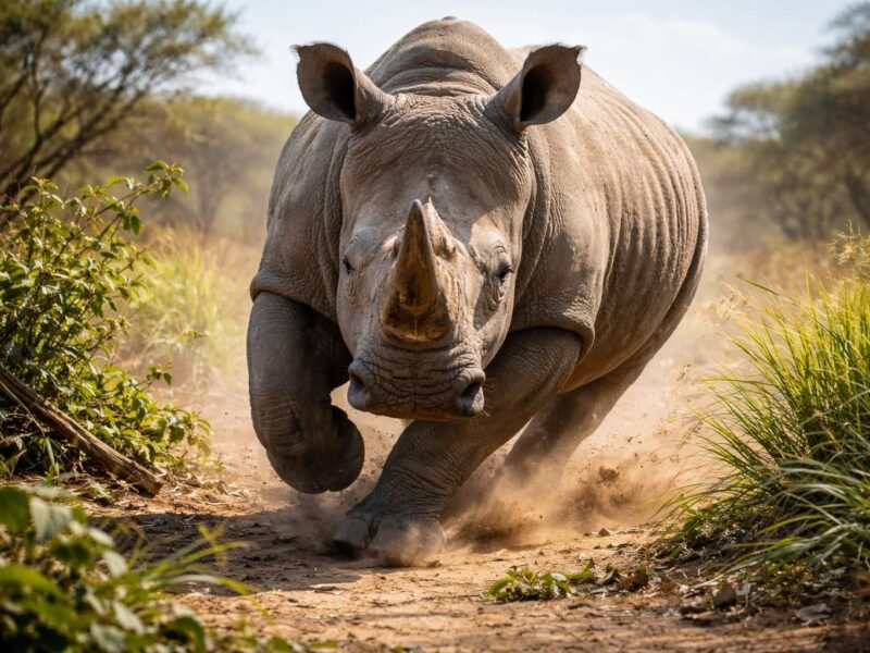 Poids, vitesse et alimentation précise du rhinocéros explorés