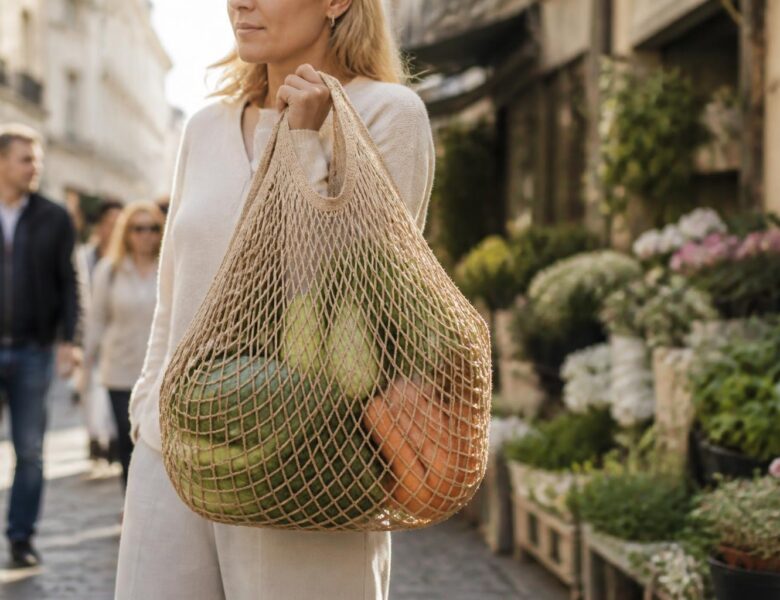 Découvrez les avantages du sac cabas en filet recyclé pour votre quotidien