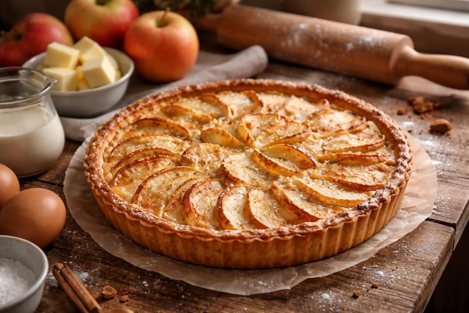 découvrez les secrets d'une tarte normande aux pommes délicieuse, prête en seulement 10 minutes. suivez notre recette facile pour un dessert rapide et savoureux !