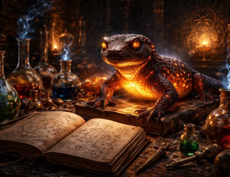 Les mystères de la salamandre symbolique révélés par l&rsquo;alchimie