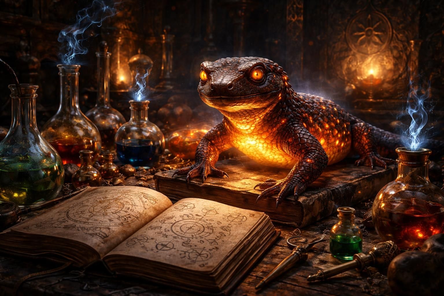 découvrez les secrets fascinants de la salamandre symbolique à travers les enseignements de l'alchimie, un voyage entre mystère et transformation.